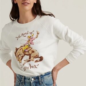 Lucky Brand White Sweatshirt